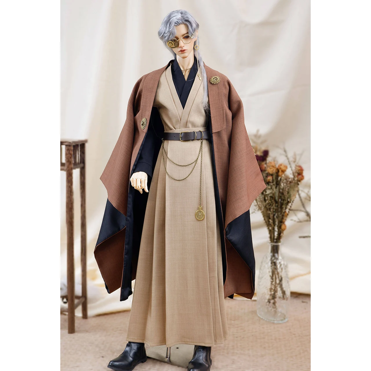 

1/4 1/3 BJD Punk Ancient Costume Robe Warrior Outfit For SD13 POPO68 Longhun73 ID75 Strong Uncle Doll Clothes Accessories A2195