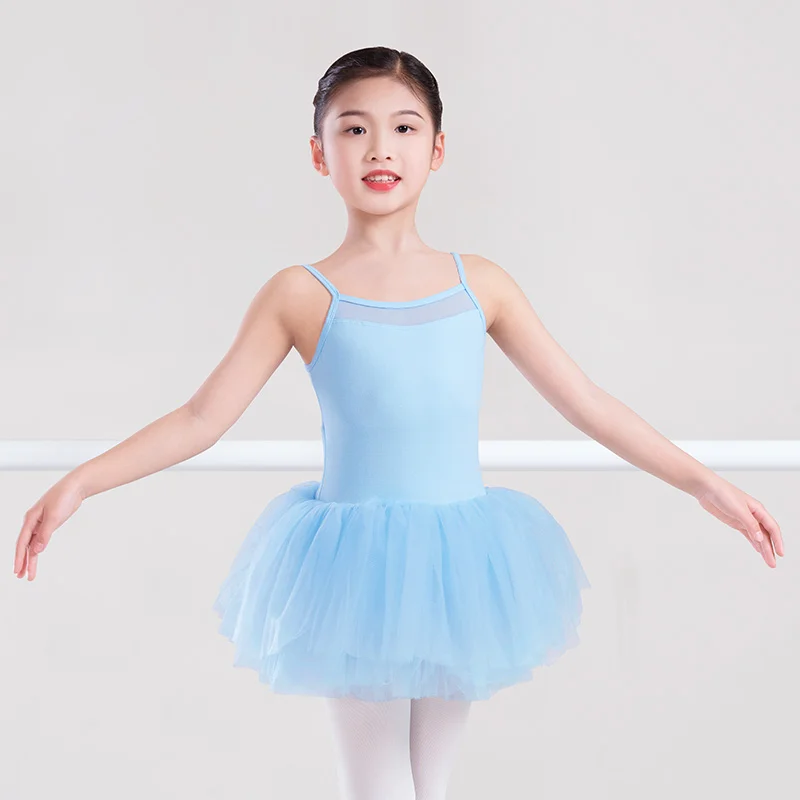 Ballet Leotards for Girls Ballet Tutu Dress Children Mesh Splicing Dance Tutu Pettiskirt Toddler Camisole Princess Dress