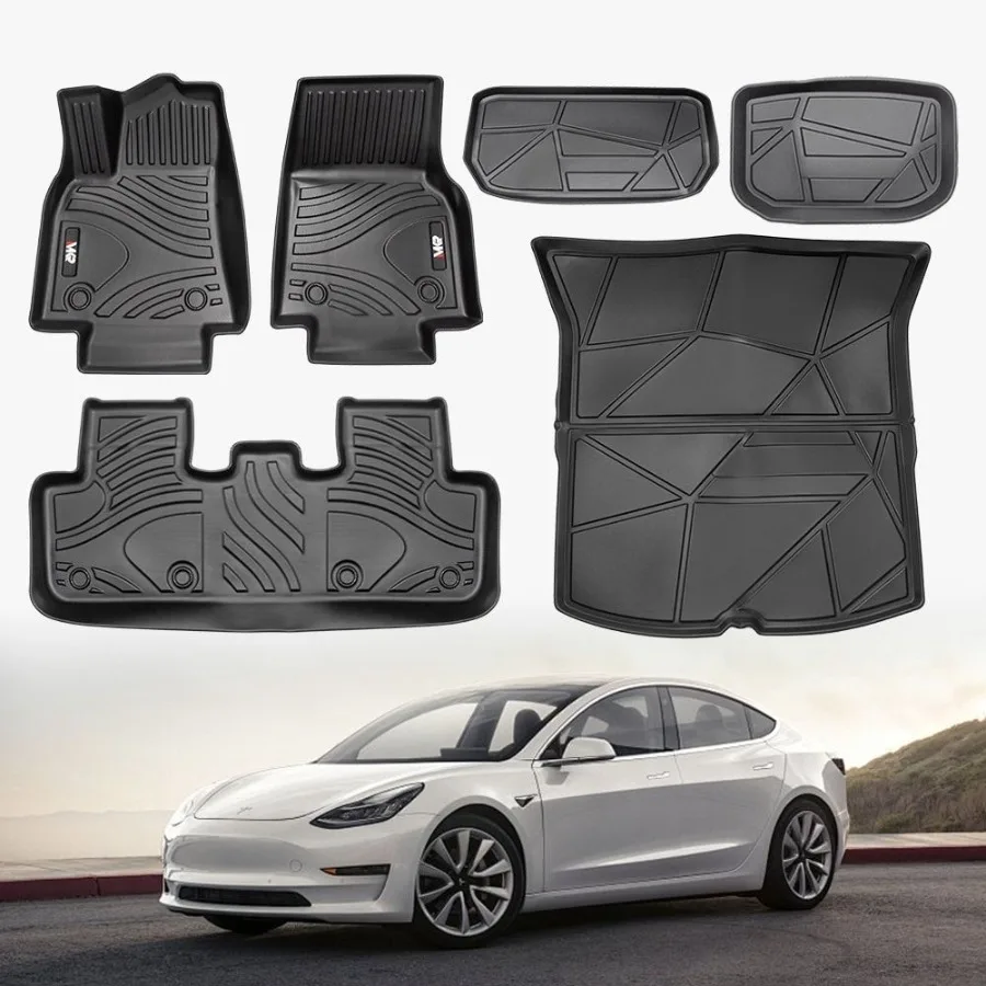 

6PCS TPE Floor Mats for Tesla Model Y 20212022 Waterproof AntiSlip Full Coverage Car Floor Liners