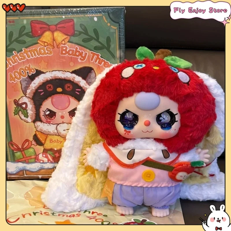 

Original Baby Three 400% Christmas Limited Style Vinyl Doll Kawaii Doll Character Big Baby Collection Blind Box Cute Toys Gifts
