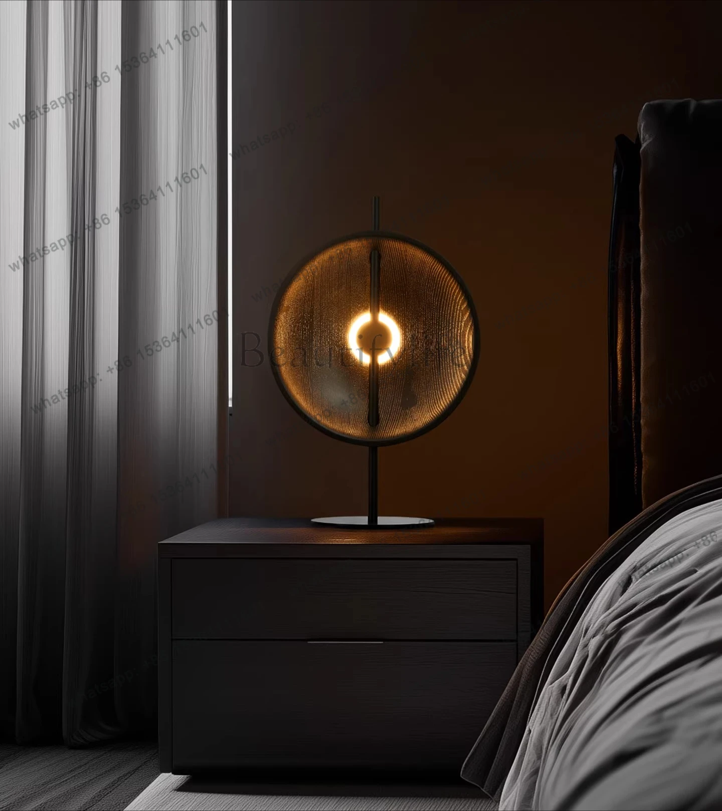 Ash wood art creative designer modern simple living room bedroom high-end solid wood ornament
