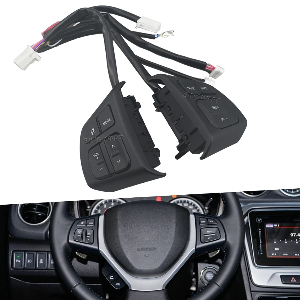 

37460-66M70-5PK Круиз-контроль на руле, кнопка регулировки громкости, кнопка отключения звука для Suzuki Vitara 2016-2018