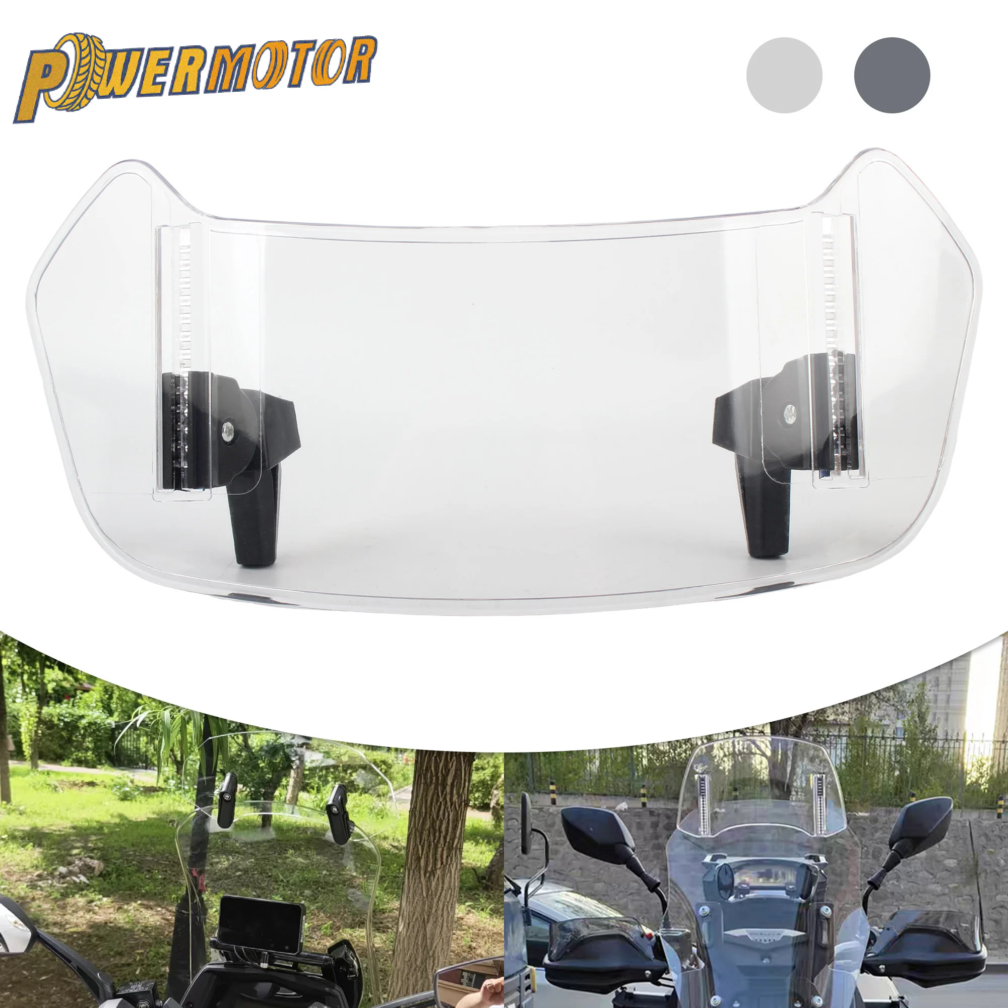 Motorrad Universal Einstellbare Falten Hebe Windschutzscheibe Windabweiser Windschutzscheibe Für Yamaha Honda BMW Kawasaki Suzuki Teile