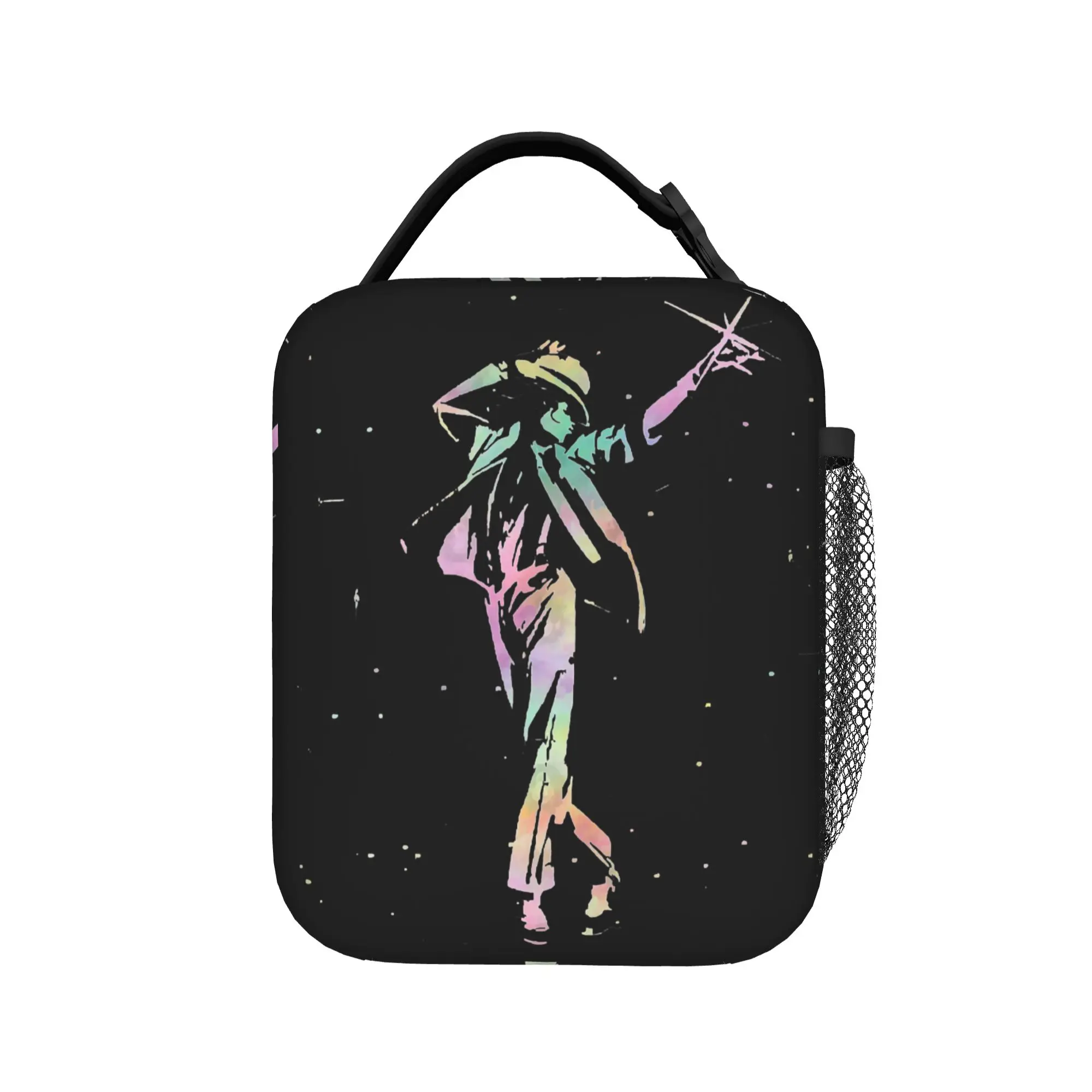 MJ king of pop Insulated Lunch Bag Cooler Bag Reusable,Lunch Container Tote Lunch Box Food Storage Bags School  Picnic