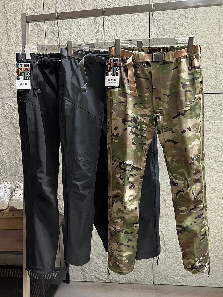

Men's Outdoor Ski Pants Fleece Lined Thickened Tactical Function Windproof Zipper Side Autumn Winter Casual Straight Leg Trou...