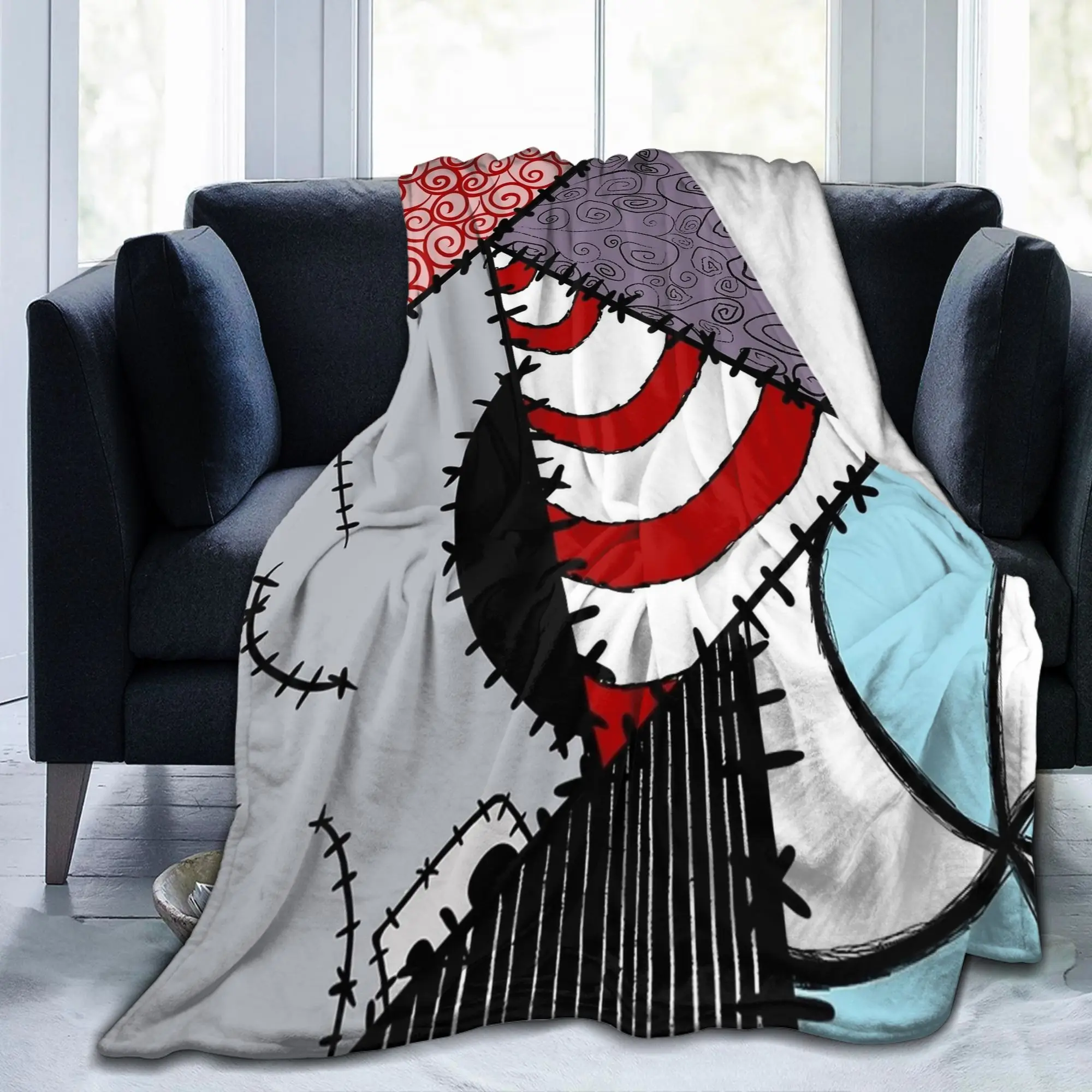 

Halloween Jack Blankets the Nightmare Before Christmas Flannel Funny Warm Throw Blanket for Bedding Lounge Summer