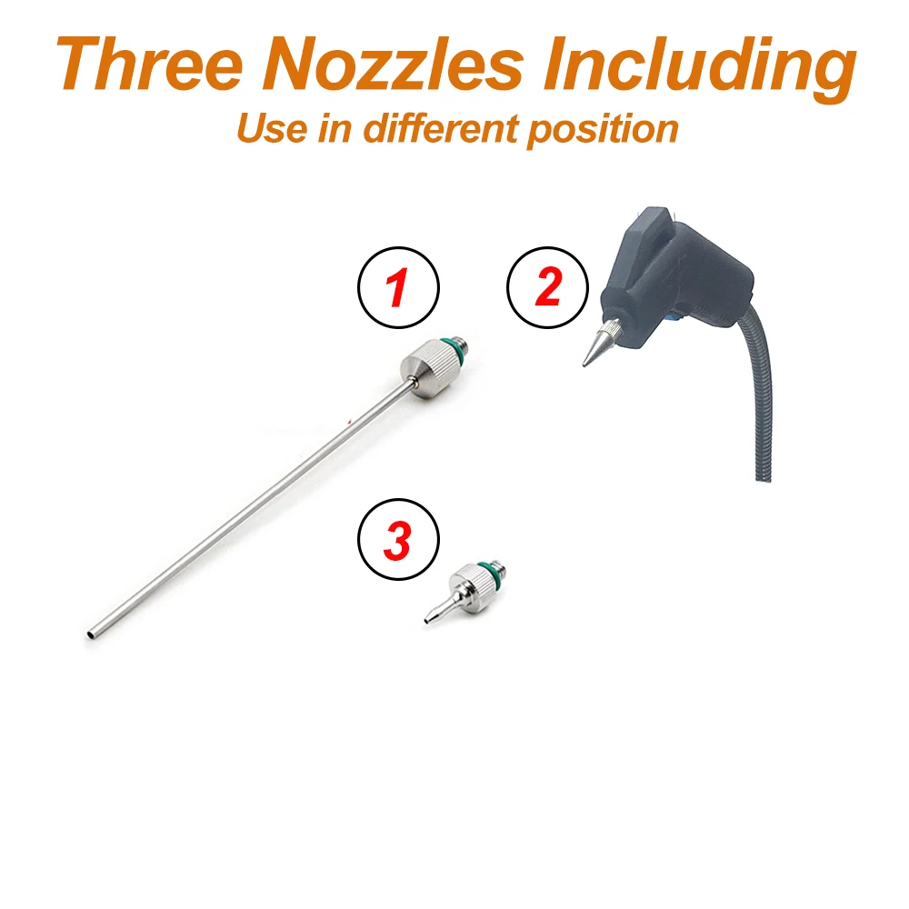 3 Nozzles Jewelers Tool Gold Silver Jewelry Cleaning Kits Water Jet Machine Stainless Steel Steam Cleaner