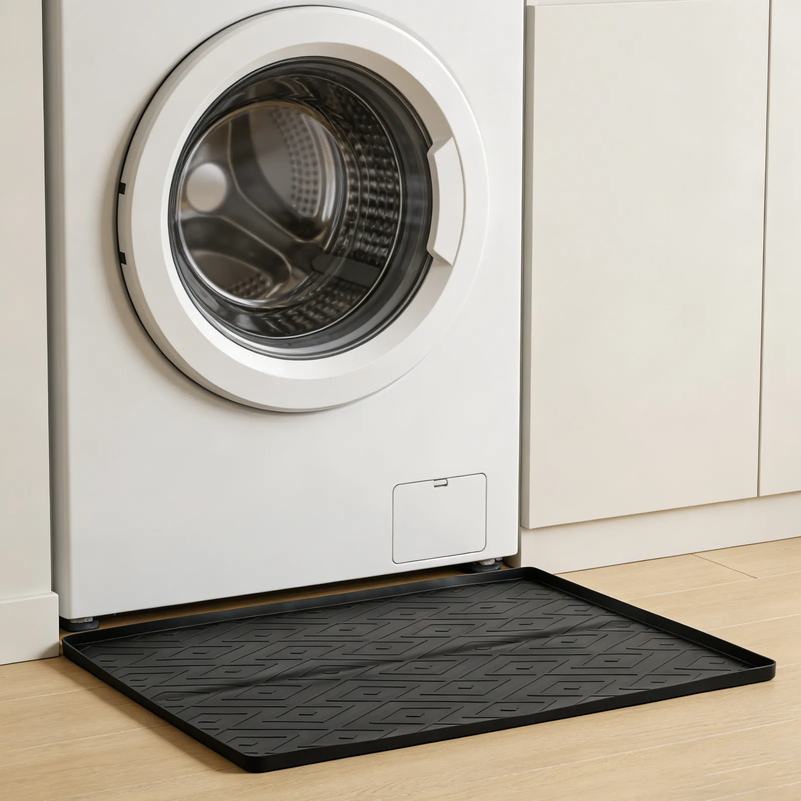 Silicone Mini Fridge Protective Mat 20x20x0.2 Non-Slip Spill-Proof Drip Tray for Refrigerator Washing Machine Dryer Wine Cooler
