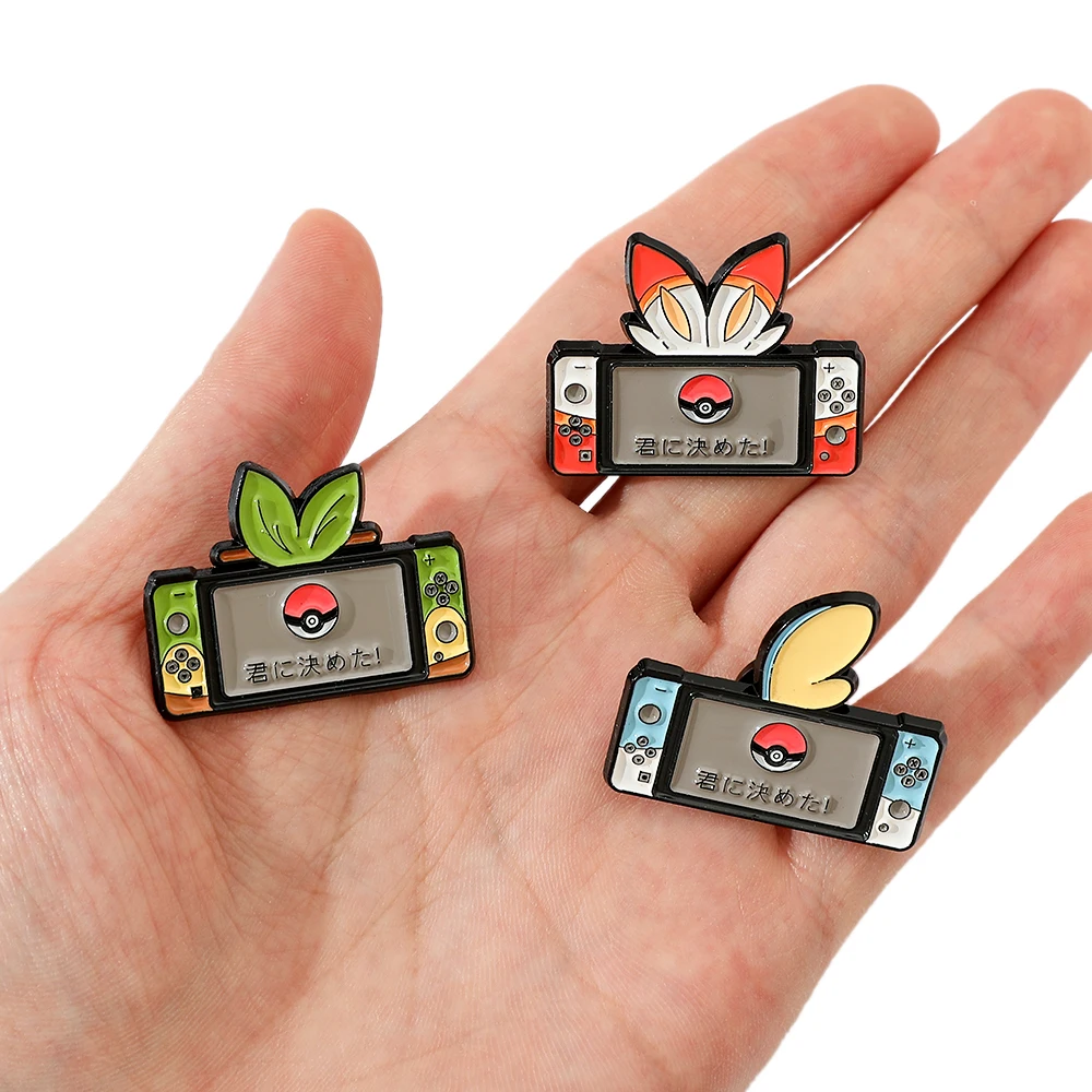 4 Pcs Coacatone Creative Game Console Styling Metal Badge pocket monsters brooch Accessories pin Decorative souvenir gift
