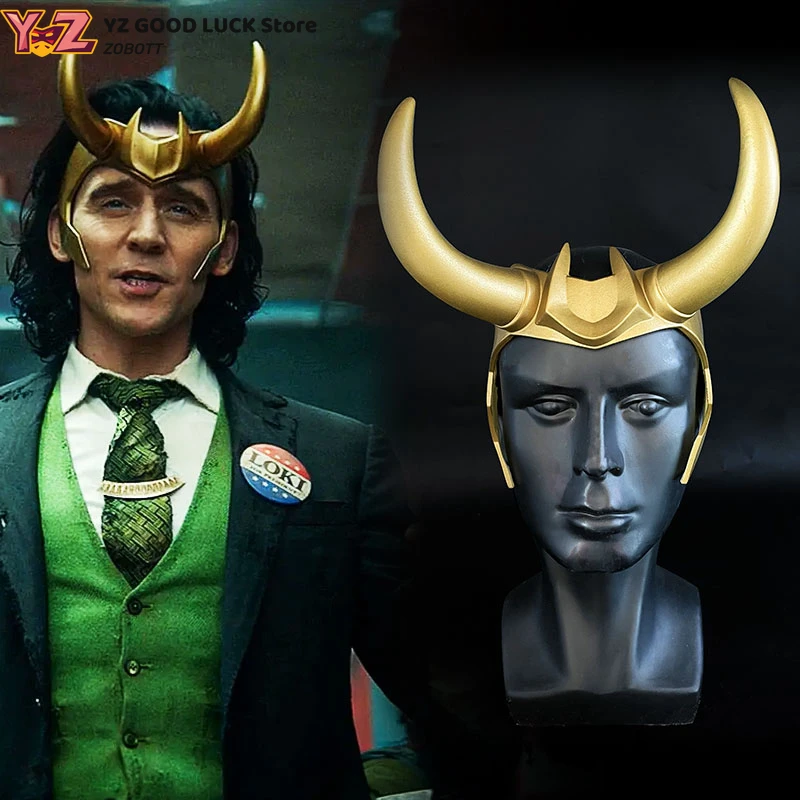 Loki-cuernos de casco para Cosplay, máscara de cuerno vikingo inspirada en Thor Ragnarok para adultos, mujeres y hombres, accesorio de disfraz de Halloween