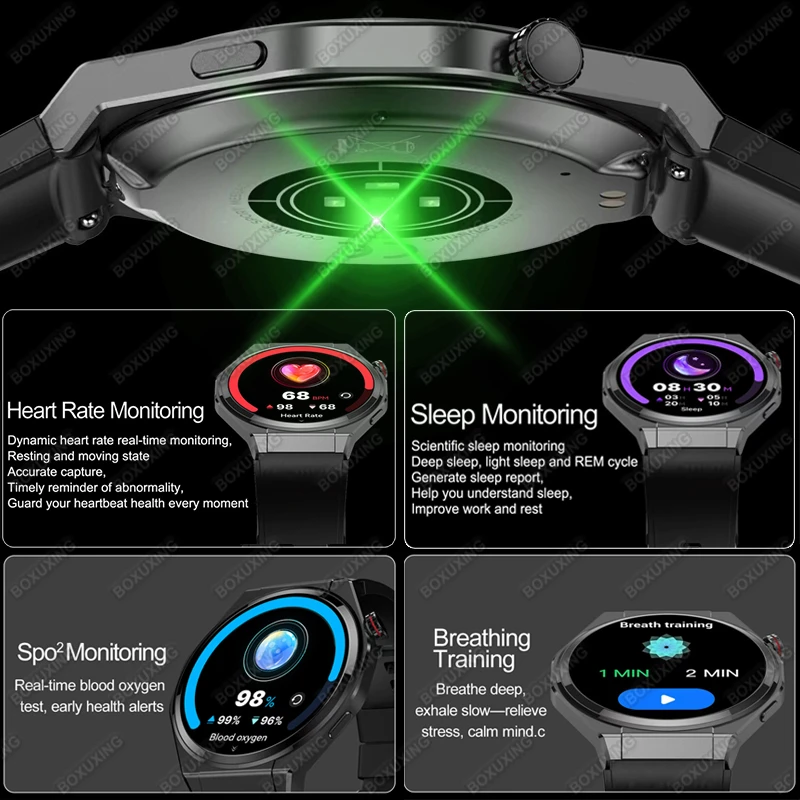 Nuovo Ultra Sottile Astuto Della Vigilanza Degli Uomini HD AMOLED 150 + Sport GPS Track Always Show Time Frequenza Cardiaca IP68 Impermeabile Chiamata Smartwatch Donna