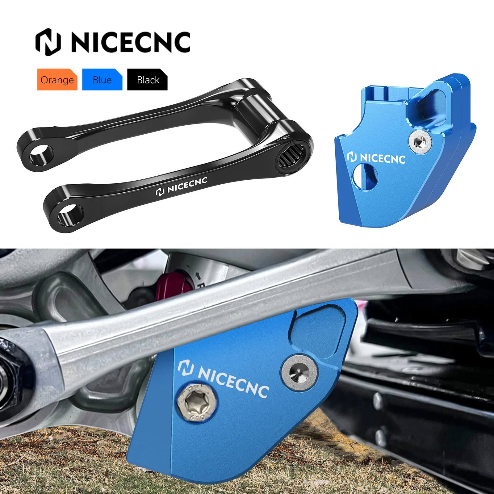 

For Husqvarna TE300 2024 TE FE 501 450 350 300 250 150 FC FX TX TC 2023 NICECNC Motorcycle 1'' Lowering Link Linkage Guard Cover