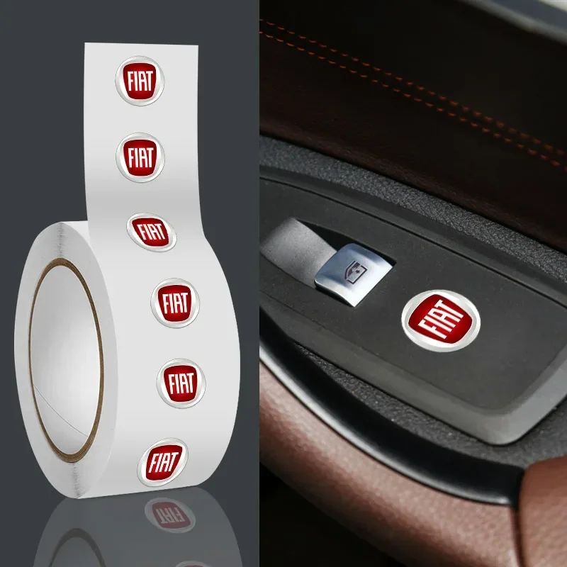Auto-Innenaufkleber, zentrale Steuerungsaufkleber, Emblem-Abzeichen für Fiat 500 Ducato Pondo Punto Panda FR Abarth Doblo Stilo Bravo