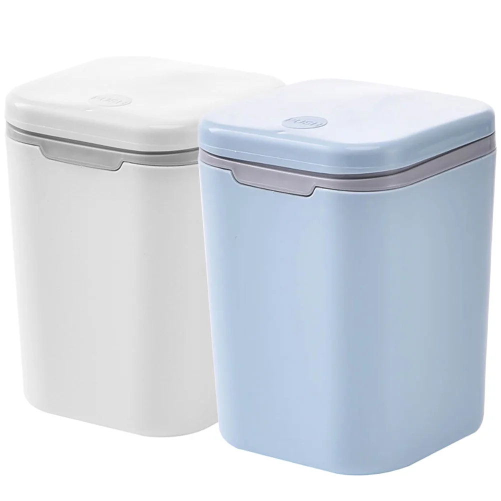 

2Pcs Mini Trash Can for Desk PP Material Portable and Practical for Home Office Dormitory Use Trash Can