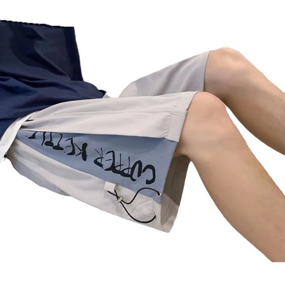 Drawstring Shorts Elastic Waist Pants Sporting Events Comfortable Summer Shorts For Men 95 Polyester 5 Spandex