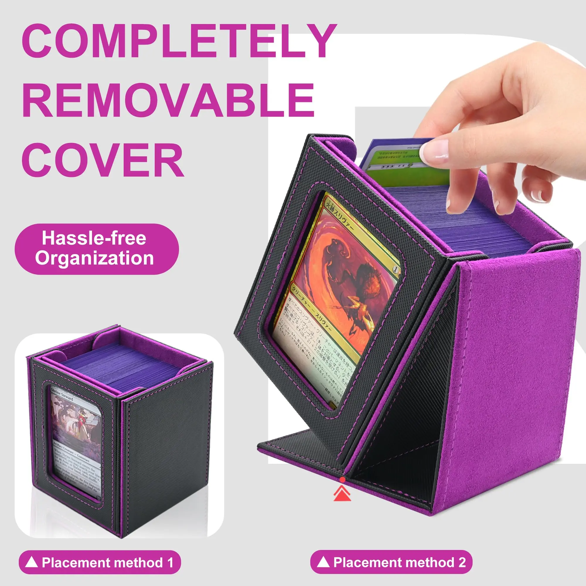 5 in 1 Trading Card Storage Deck Box for MTG TCG PKM 4 Deck Cases