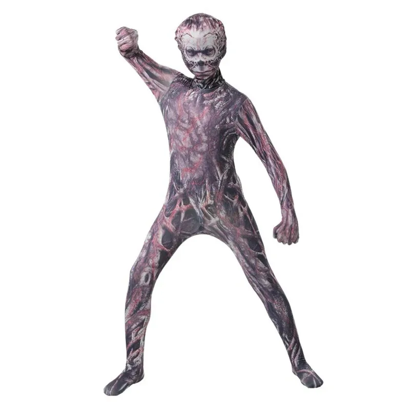 Scary Vecna Stranger Things Cosplay Anime Figure Ropa Halloween Costumes for Kids Zentai Fantasy Mask Jumpsuits Disguise Dress