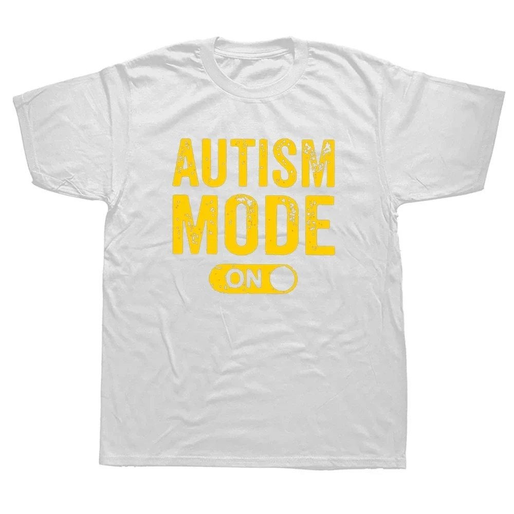 Funny Made Best Autism Mode On T Shirts Graphic Cotton Streetwear Short Sleeve Birthday Gifts Awareness T-shirt Mens 42345