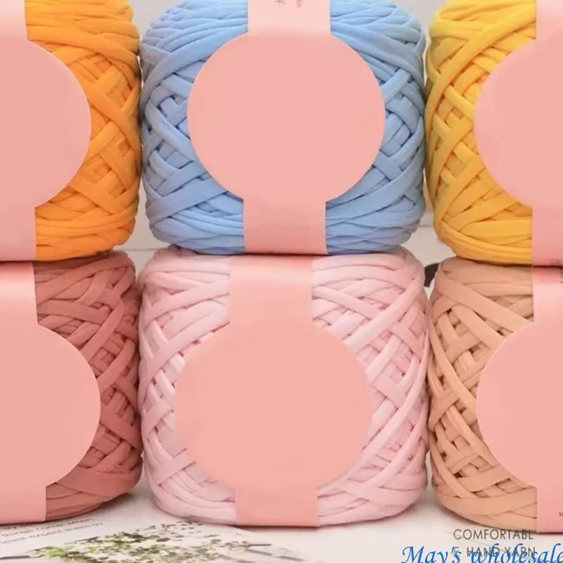 

4Pieces Soft Tshirt Yarn Colorful Polyester Yarn for Crochet Weaving Knitting Craft and Home Decoration 280g/Roll 448A