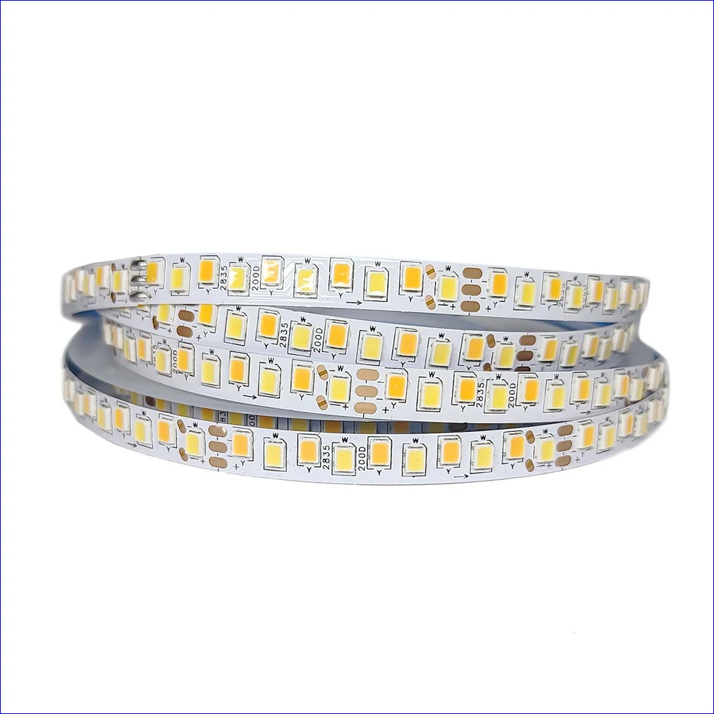 Chip SANAN kualitas tinggi (Ra97)5Meter 3 warna arus konstan pengenalan mata spektrum penuh 200D 5B10C × 2 Strip LED 20W X 2/Meter