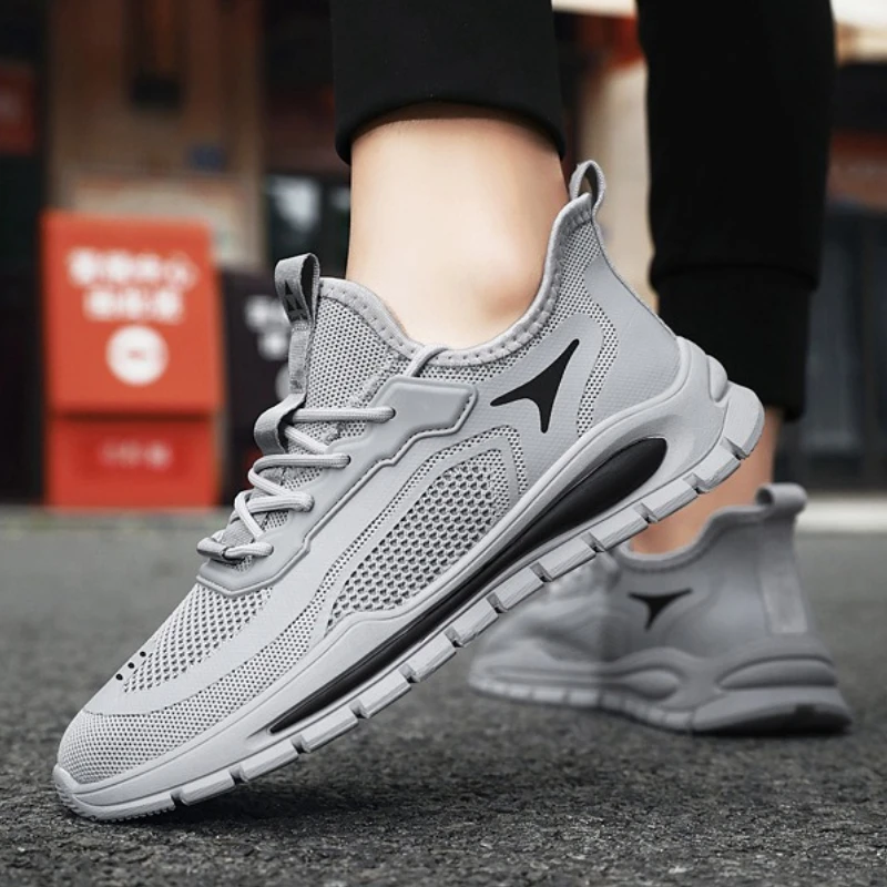 

Мужские кроссовки в сетку, новая дышащая удобная повседневная обувь, удобная мягкая подошва, износостойкая беговая обувь Tenis De Hombre 2025