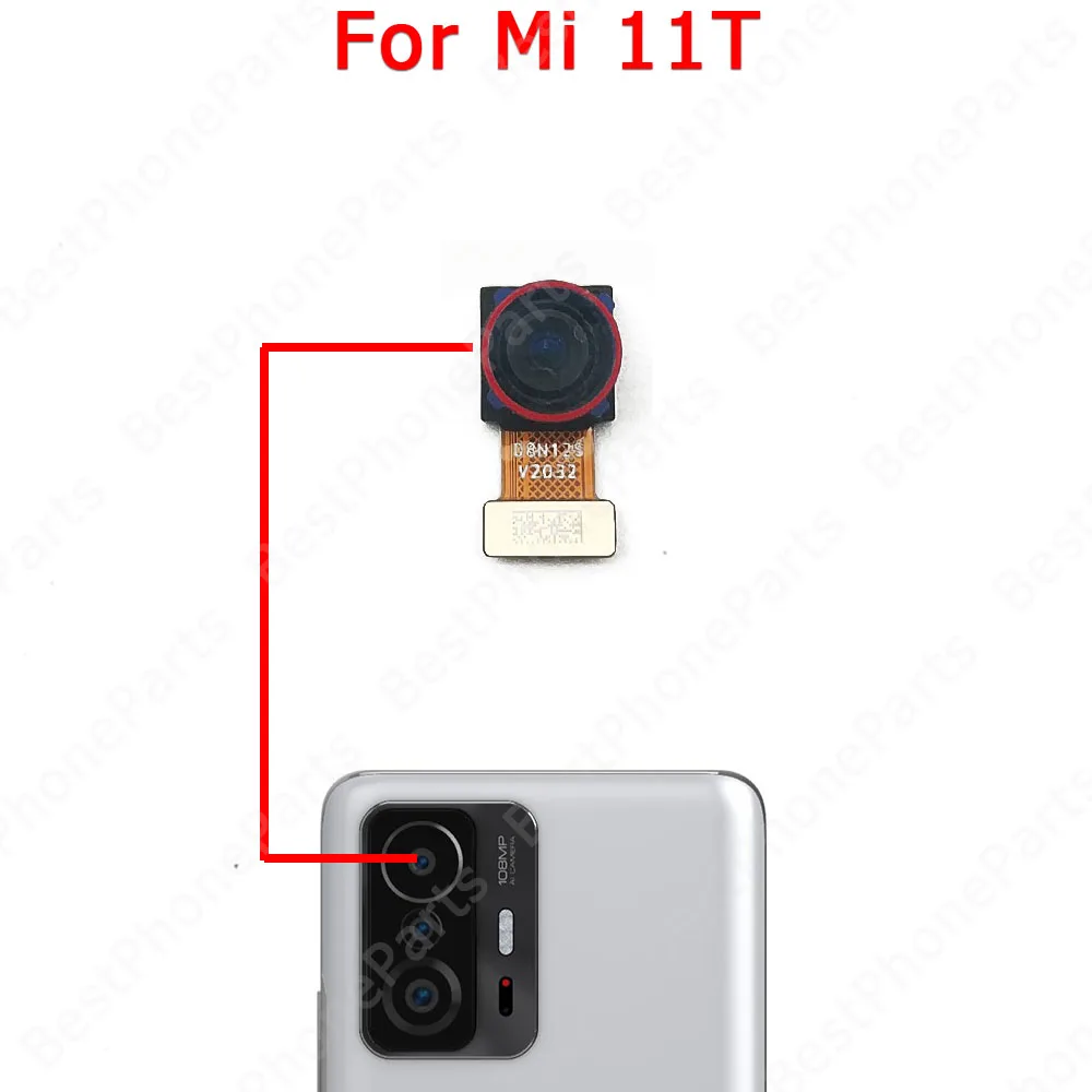 For Xiaomi Mi 11T Pro 5G Selfie Frontal Small Facing Back Rear Camera Module Front View Backside Repair Replacement Spare Parts