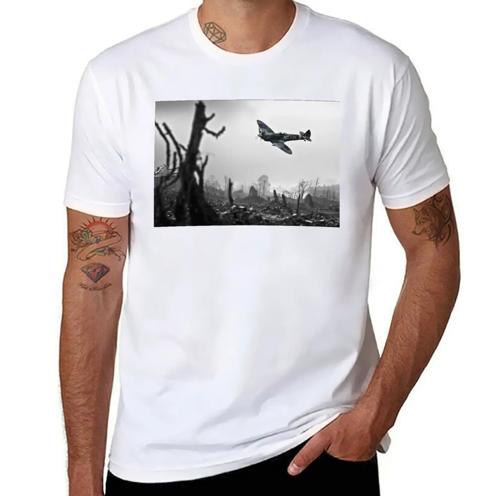 

RAF Spitfire Hunting T-Shirt man graphic t shirt essential t shirt T-Shirt