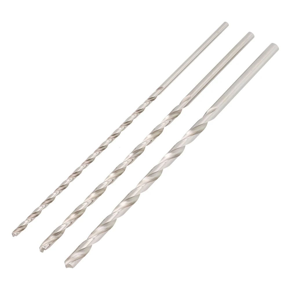 

Wood Drill Wide Cut Spiral Wood Drill Set with Double Sharpened Edges 3 Piece HSS Steel Bits Diameter 6 8 10mm x 300mm