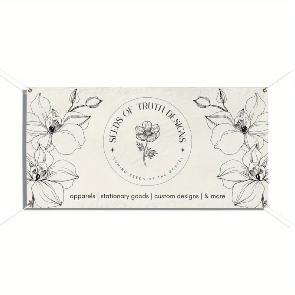 

Custom Polyester Banners, Customizable Banner | Personalized Banner with Logo, Business Event Banner, Company Branding Sign