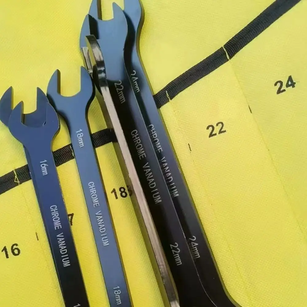 14-ピース-セットデュアルユース両端レンチセット多機能-8-24-ミリメートルメカニックレンチ黒炭素鋼両頭スパナ