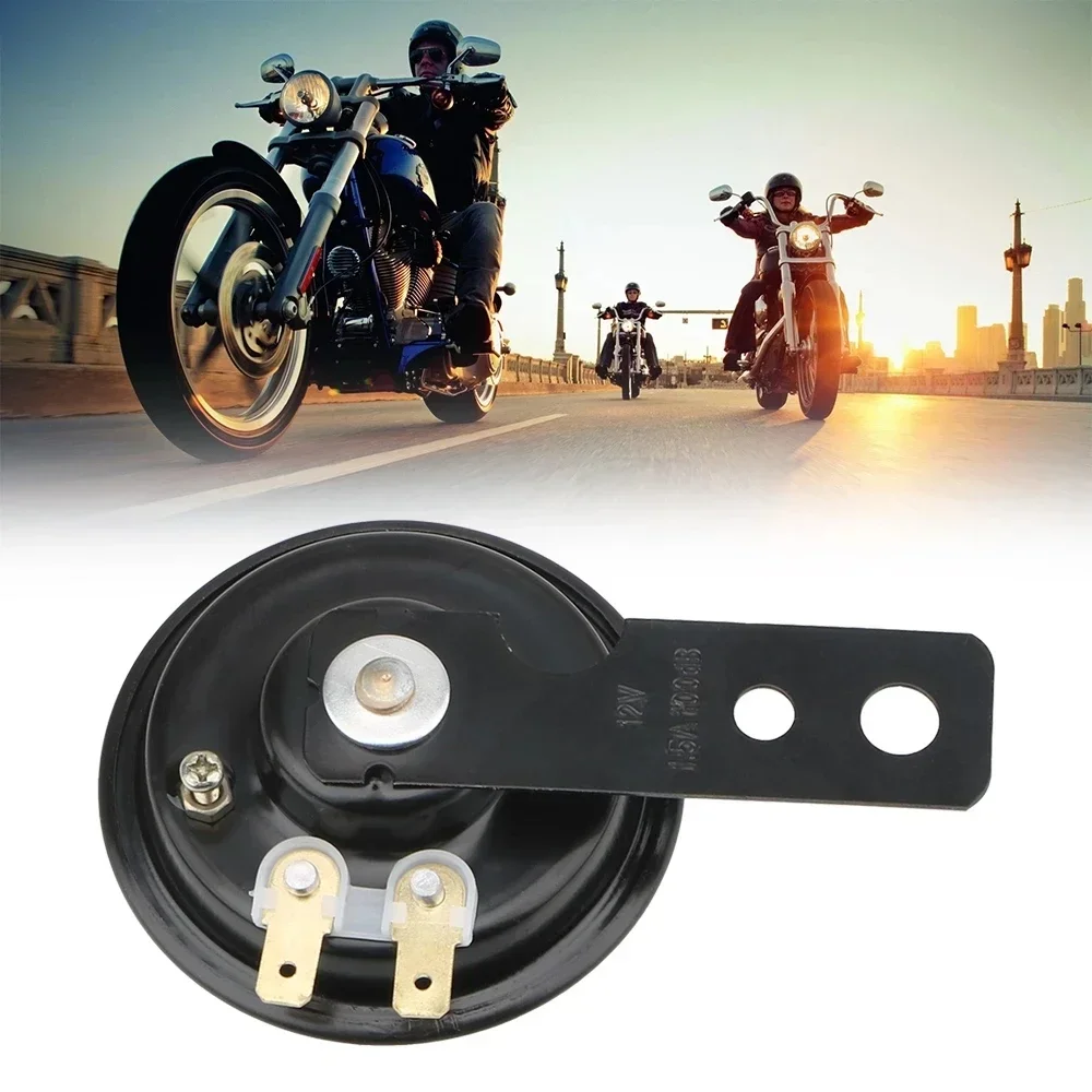 

Motorcycle Horn 12v Black Electric Horn Loud 105db Strong Shock Universal Zirconia Sand 1 Pcs 12V 1.5A Brand New