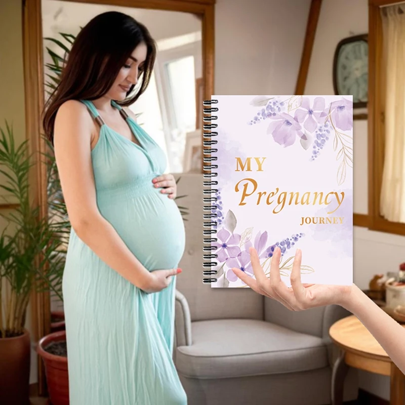 My Pregnancy Journey Book With Cartoon Stickers Hardcover Pregnancy Journal Book Pregnancy Planner Baby Memory Notebook