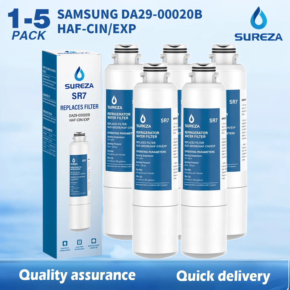 Sostituire per Samsung DA29-00020B filtro acqua frigorifero per DA29-00020A/B HAF-CIN/EXP 46-9101 RF4267HARS muslimate, 1-5 pz