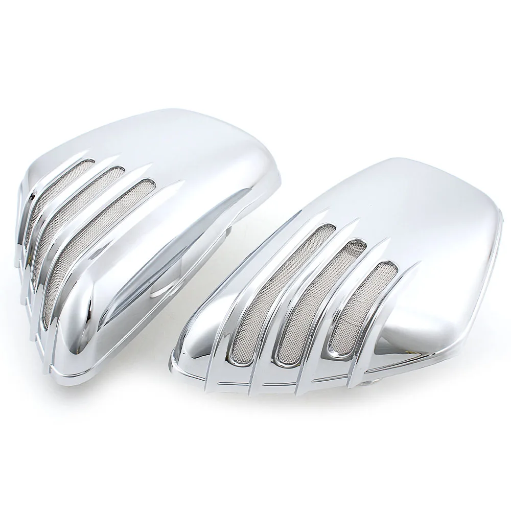 Black/ Chrome Motorcycle Left Right Side Battery Fairing Cover For Yamaha XV700/750/1000 /1100 Virago  Protection Guard Case
