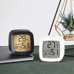 LED Digital Alarm Clock Temperature Humidity Calendar Week Display 12/24H Electronic Clock Home Office Backlight Desktop Decor
