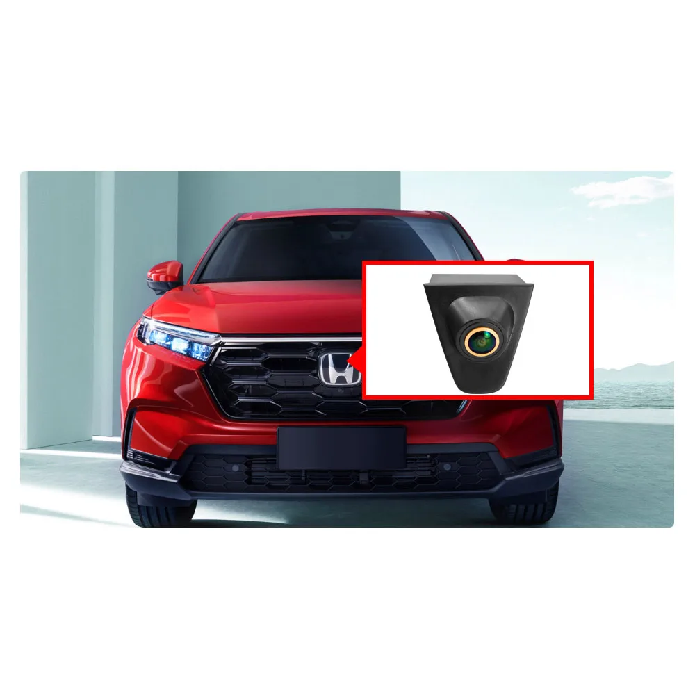 QMKJ Car Front Logo Camera AHD 1080P Front View Camera Parking for Honda XR-V Odyssey CRV Spirior Crosstour HD CCD Camera