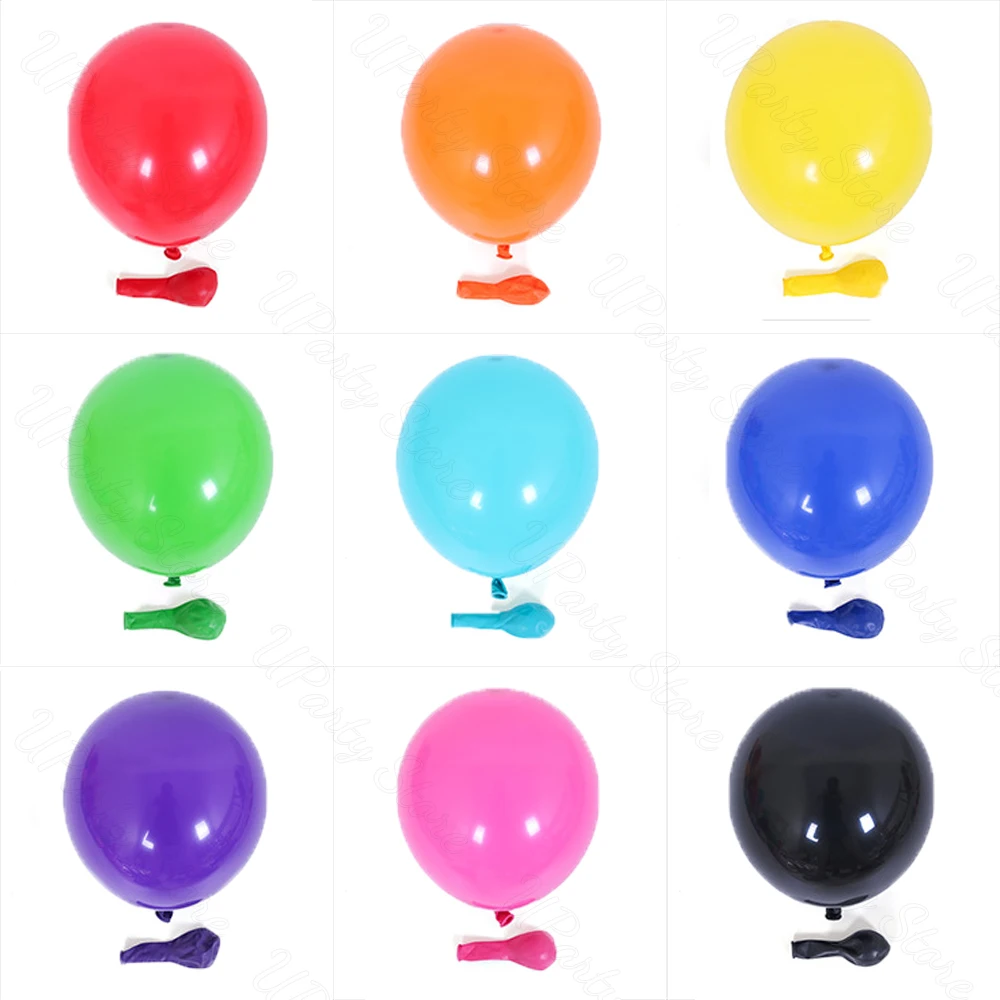 10/20/30szt Balony lateksowe Czerwony Pomarańczowy Żółty Zielony Niebieski Fioletowy Tęczowy Balony na Urodziny Ślub Boże Narodzenie Baby Shower Decor