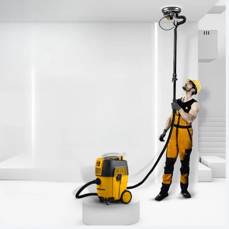 220V 1600W high-power automatic dust collector can be linked with wall polishing machine to use dual filtration system
