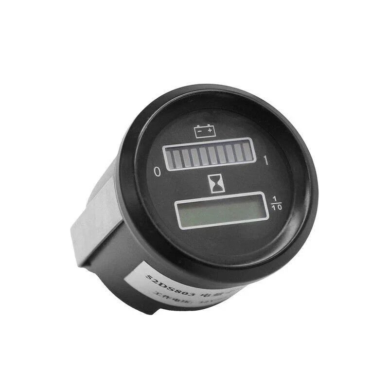 

12V/24V Battery Meter Gauge Discharge Hour Meter for Curtis, Universal 803 Meter Fit EZGO Club Car Yamaha Columbia