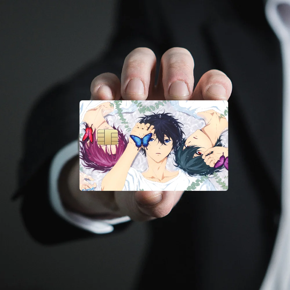 Free Anime 2024 Anime Cartoon Skin Stickers Film Tape Case For Big Credit Debit Card Front Side