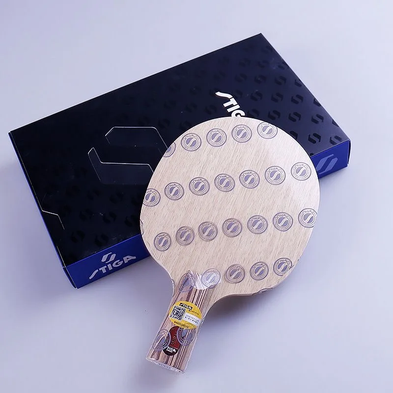 شفرة تنس الطاولة الأصلية من STIGA ذات الطاقة النقية 7 طبقات من الخشب OFF Ping Pong Blade Cybershape 2 Limba 5 Ayous صنع في السويد