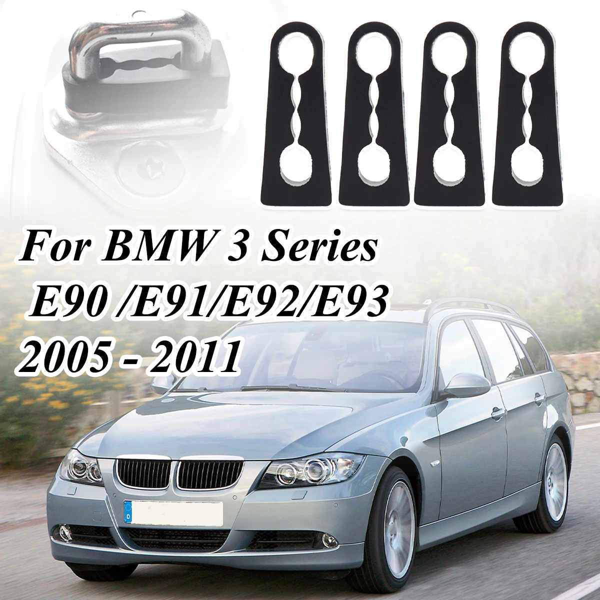 Door Lock Damper Buffer Deadener Seal Shock-Absorbing Damping Protector For BMW 3 Series E90 /E91/E92/E93 2005 - 2011 X1 X3 X5