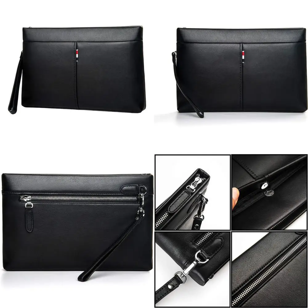 

Кожаная сумка-клатч для мужчин, сумка на запястье, деловая сумка-конверт