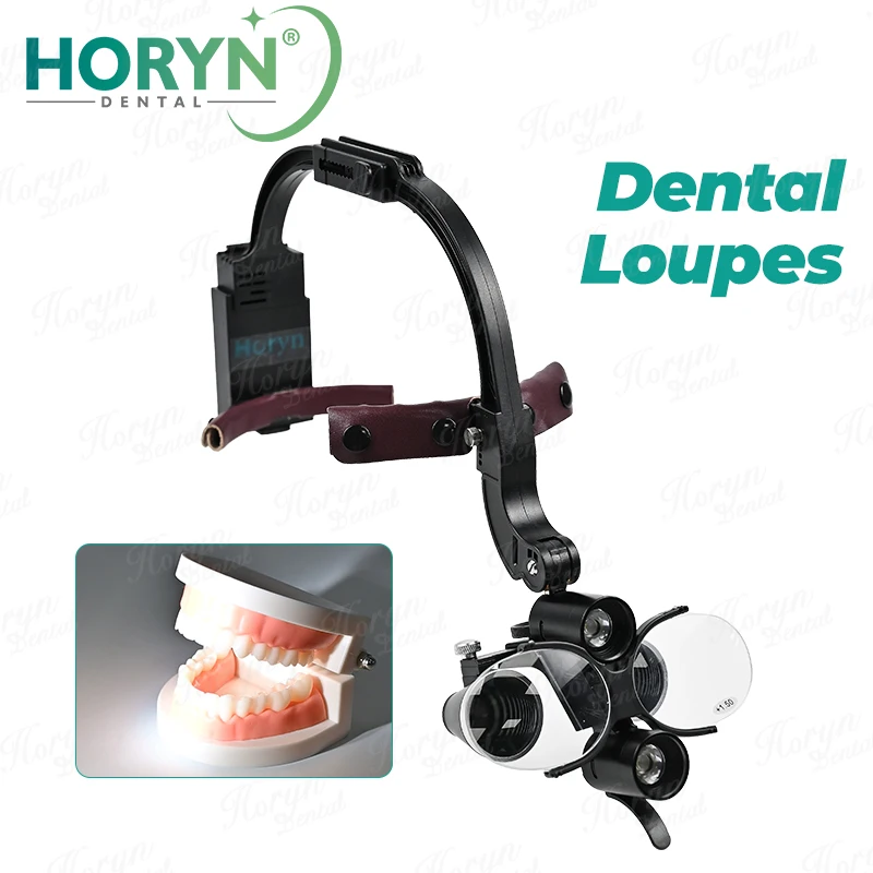 Dental 5W LED Headlight Binocular Loupes Dentist Headband Adjustable Bracket Surgery Medical Binocular Magnifying Glass