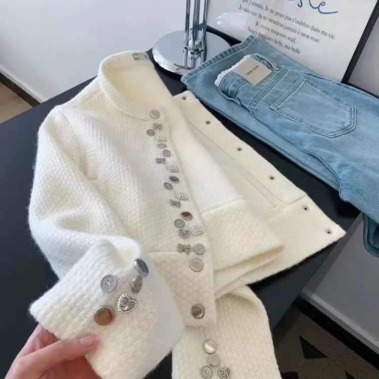 

Casual White ort Jaet Women's Small Size oulder Design Autumn New Sle Little Fraance Faion Ladies' Outerwear