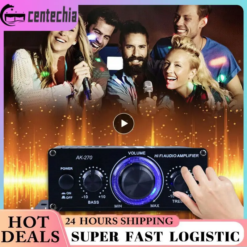 Hifi Power Amplifier Stereo Home Car BASS Audio Amp Music Player Car Speaker Class D Car Home Sound Power Amp AUX