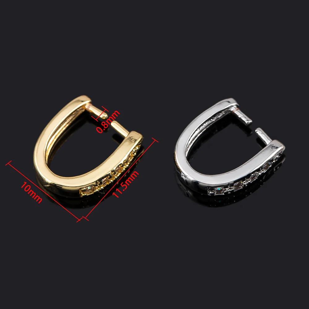 14K Gold Plated Brass Metal Pendant Bail Hooks For Jewelry Making,Inlaid Zircon Pendant Holder Bail,Jewelry Making Accessories - view 3