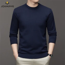 7 Colour Men's High Neck Long Sleeved Solid Color Sweater Soft Warm and Comfortable Top with a Base