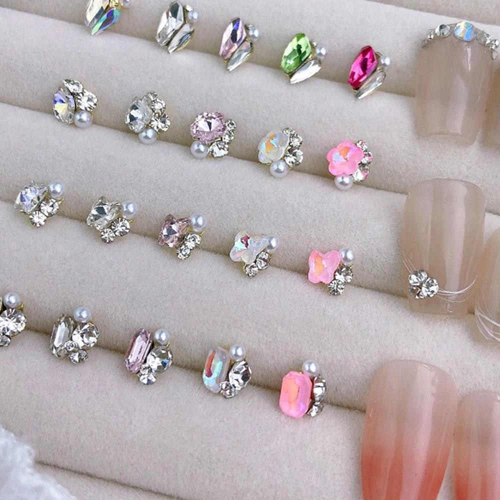 Taladro de cristal único, taladro de uñas Popular, manicura, taladro de mariposa de moda, joyería de cristal de uñas, diamantes de imitación, debe haber