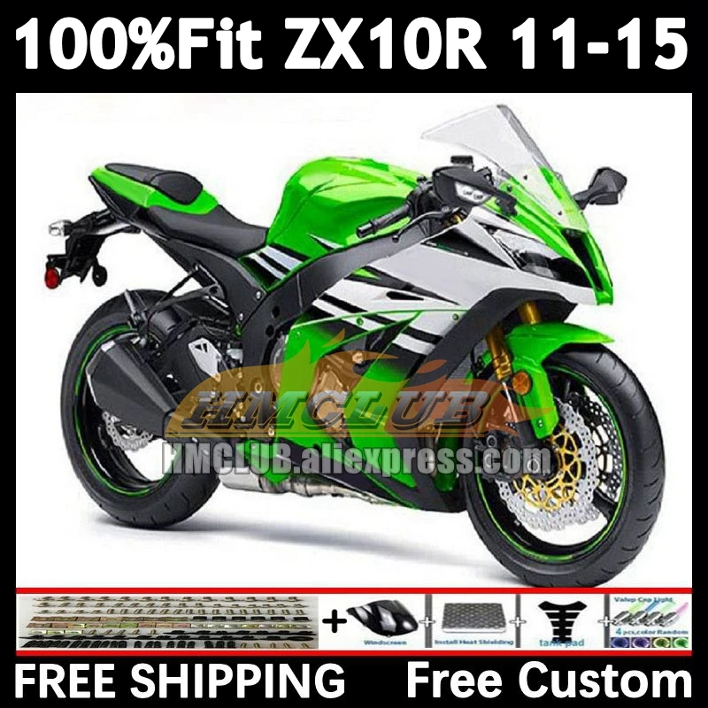 Injection Body For KAWASAKI stock green NINJA ZX 10R 1000 2011 2012 2013 2014 2015 170No.48 ZX-10R ZX10R 11 12 13 14 15 Fairing